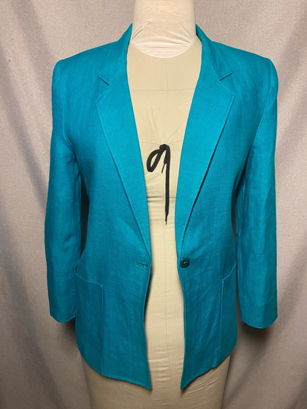 Brooks Turquoise Single-Button Women's Blazer. Size 6